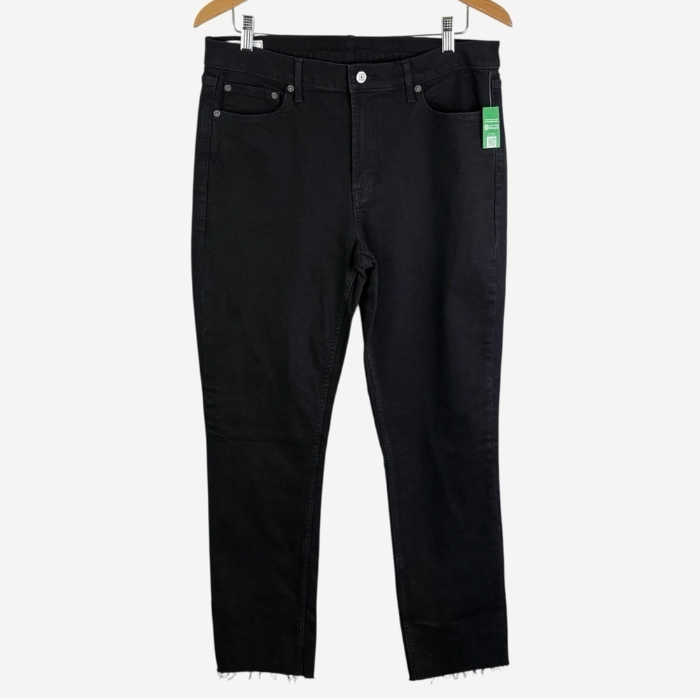 NWT GAP Mid Rise Vintage Slim Jeans • Black Rinse • Raw Hem • Tall 32/14 - Picture 5 of 15